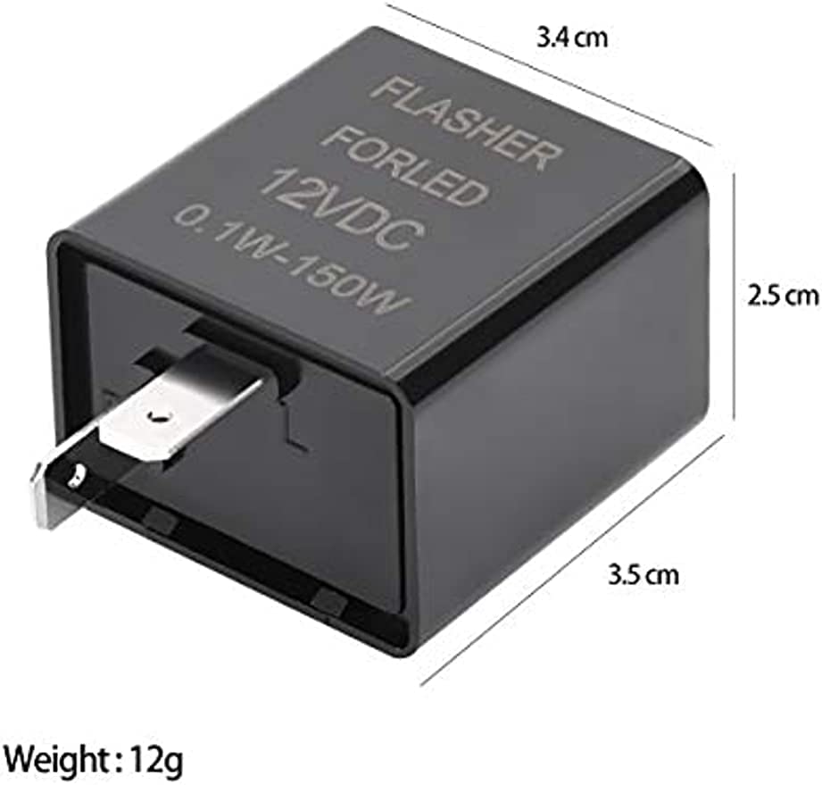 AMMUS [Set mit 2] 2-Pin IC Blinkrelais, Hifra-Prävention, LED, Honda, Yamaha,