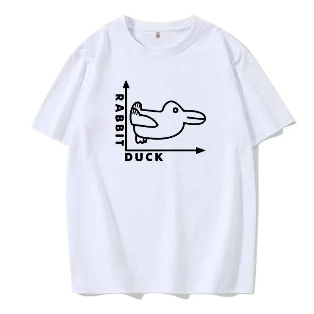 Duck Rabbit Fun Math T Shirt Father's Day Present Birthday Gift For Men Funny Adult T-Shirt