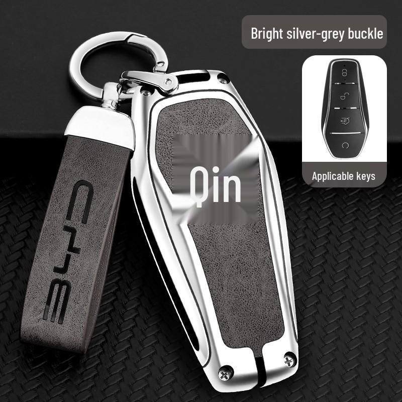 BYD Key Case Metal Shell: Anti-Lost Protection for Song PRO, Han, Tang, Song PLUS, Song MAX, Qin PRO Models.