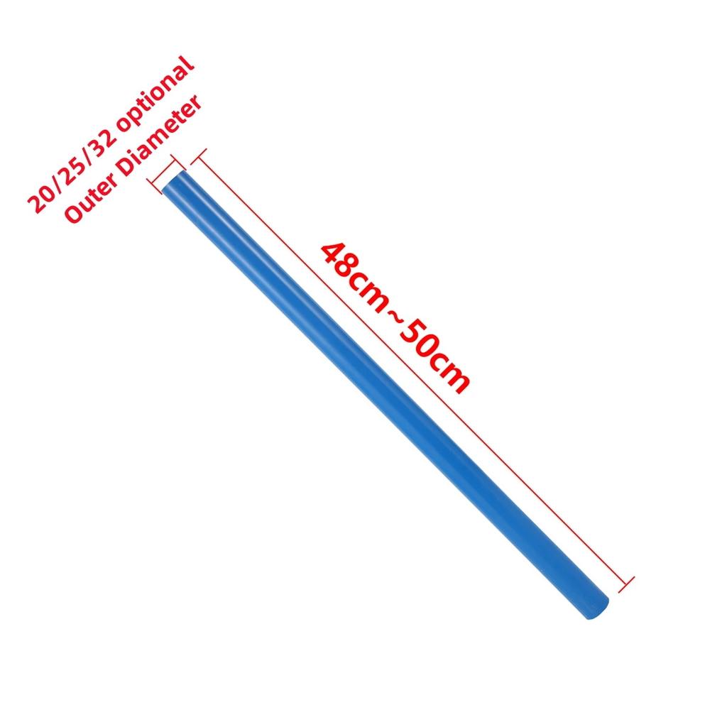 2Pcs PVC Pipe Fittings OD 20/25/32mm Tube Lenght 48-50cm DIY Fish Tank Garden Irrigation Plastic Drainage Plumbing Accessories