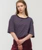 MOONSUN Mj Unisex, Stripe Oversized T-Shirt / Navy
