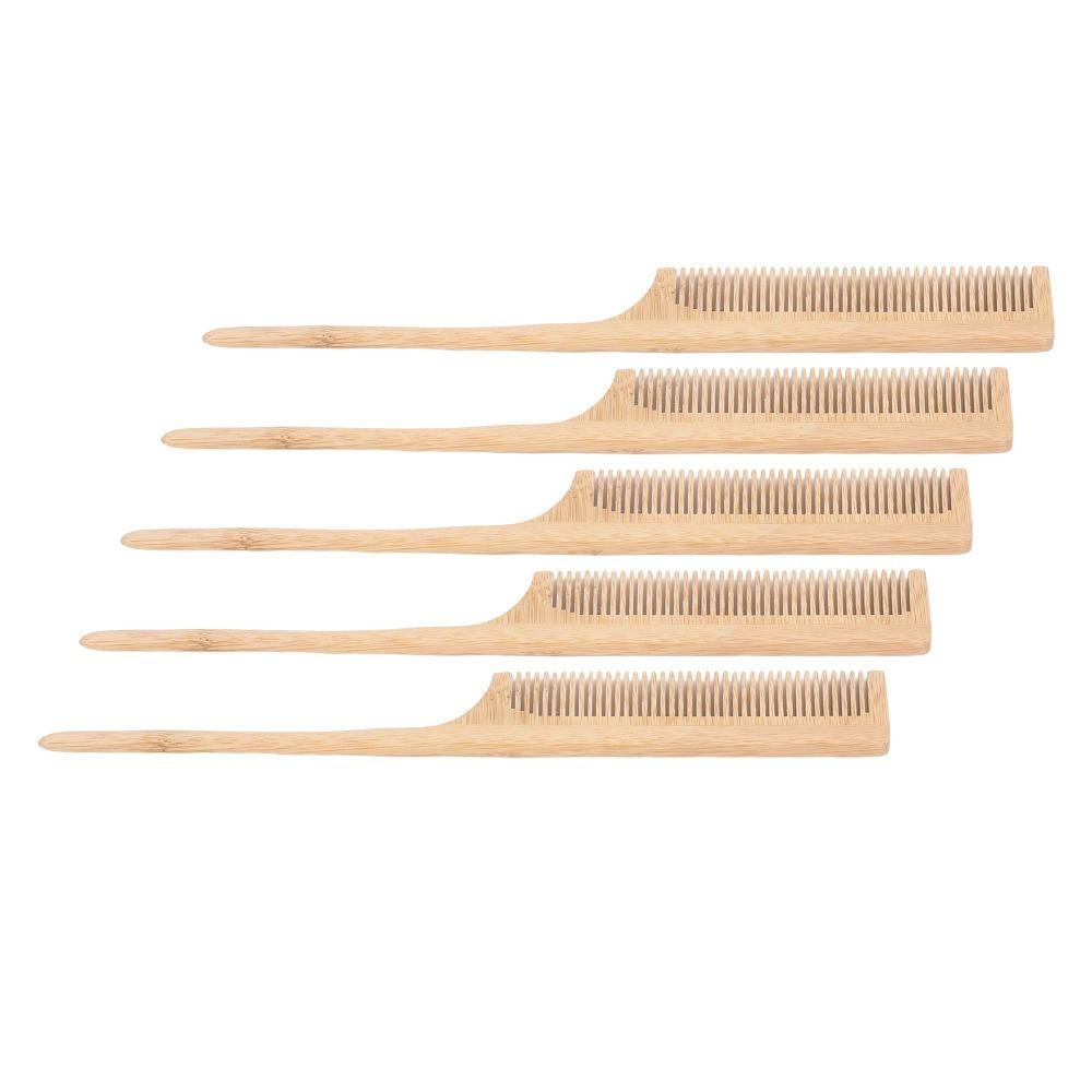 5pcs Anti Static Rat Tail Parting Comb Heat Resistant Rat Tail Teasing Comb  Salon Use