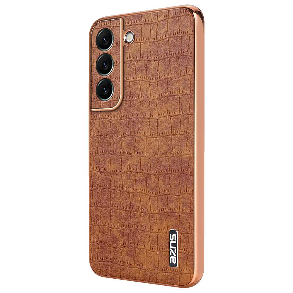 For Samsung Galaxy S22+ 5G Case Crocodile Texture PU+TPU Anti-Drop Phone Cover