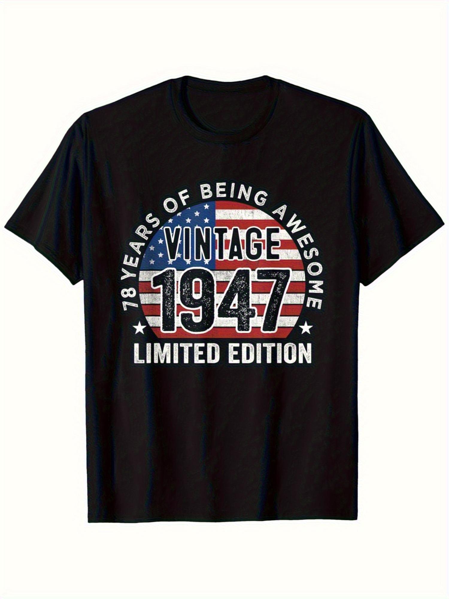 Vintage 1947 American Flag Graphic T-shirt - Limited Edition XL