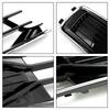 2PCS Front Bumper Foglight Cover Grill 4G0807647T94 4G0807648T94 Fit A6 C7 2014-2018 Black Chrome
