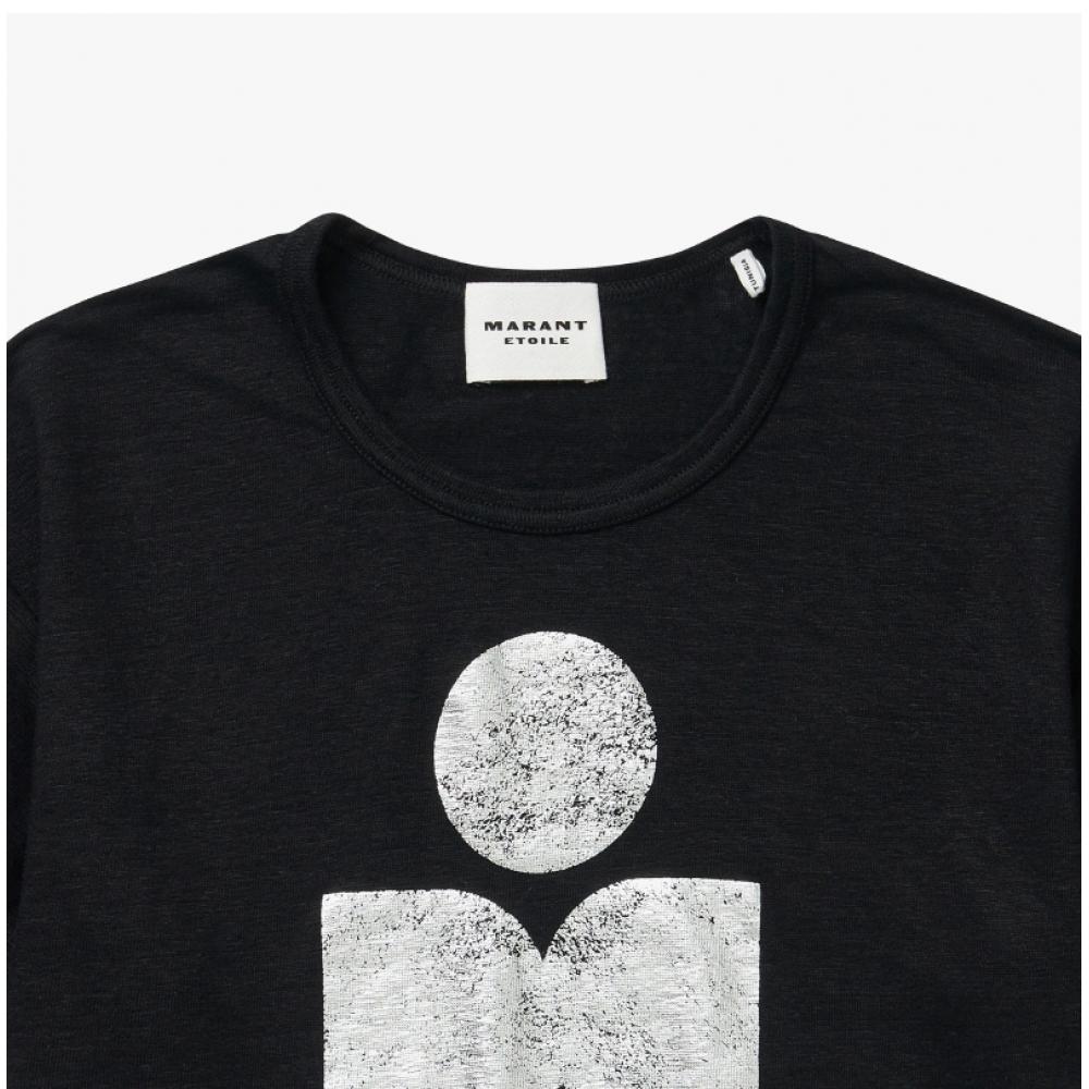 ISabelle Marant TS0004fa A1n10e 01bk Koldi Coldi Linen Women S Short Sleeve Tee