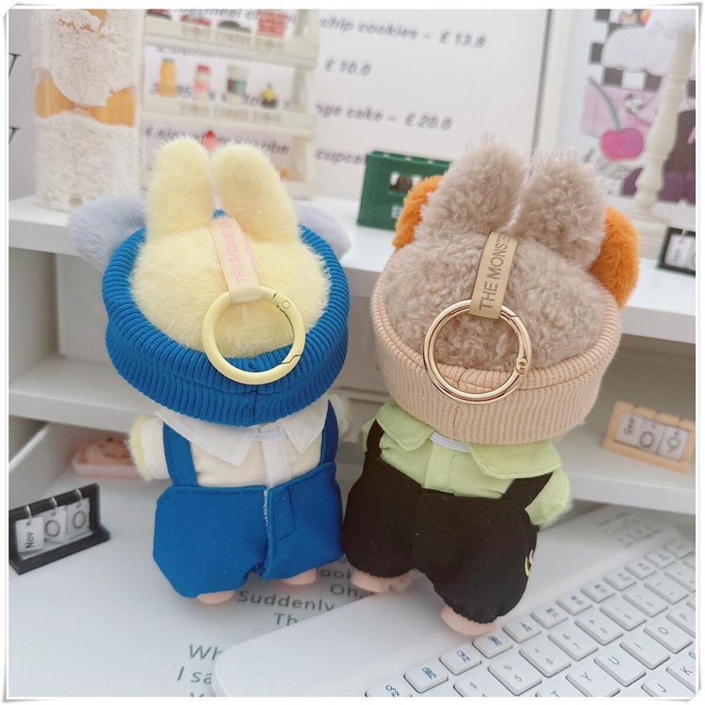 10/15cm Cotton Doll Clothes Set Include Hairband Shirt Tie Overalls 17cm Labubu Clothes Dress Up Accessories DIY Toys