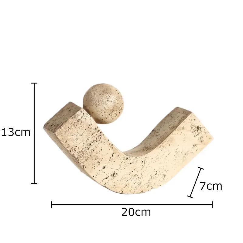 

Geometric Arc Natural Stone Ornaments Modern Crafts Desk Decoration Creative Geometry Artwork Statue Room Aesthetics Decor