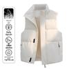 Heren Winter Standkraag Witte Eendendons Vest - Modieus en Veelzijdig Gilet