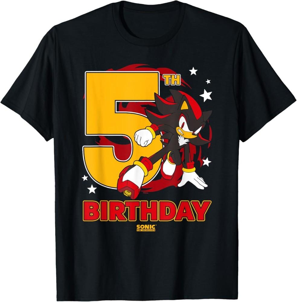 

Футболка унисекс с логотипом Sonic The Hedgehog, 5-й день рождения, Эпичный Тень, Большая грудь M