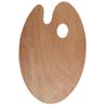 Oval Wooden Painting Palette with Handle - Irregular Shape for Oil and Acrylic