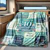 Happy 40Th Birthday Blanket Durable Comfort For Sofa Couch Office Bed Picnics Ideal For All Seasons Stylish Decor Perfect Gift For Relatives And