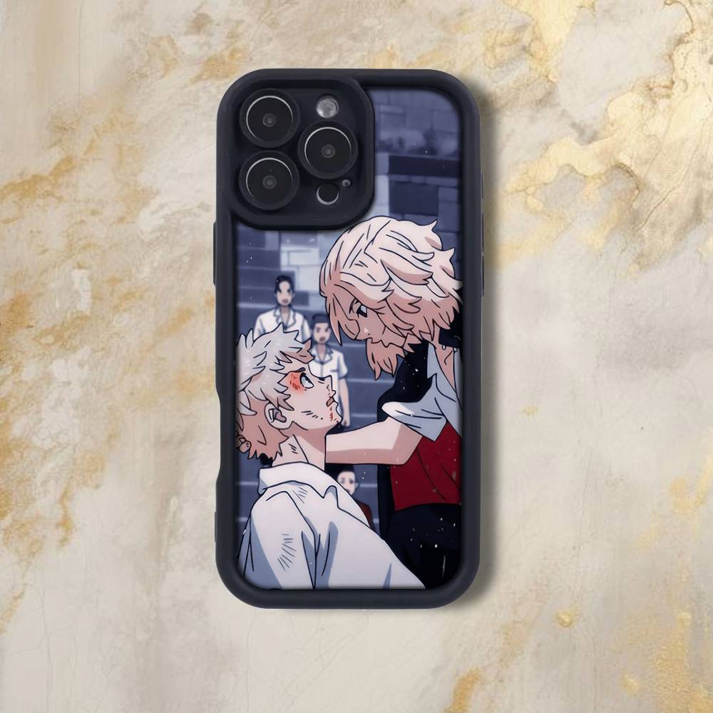 

Tokyo R-Revengers Anime Phone Case For iPhone 17,16,15,14,13,12,Pro,Max,Plus,E,SE4,Air, emery Black Full Coverage TPU iPhone13PRO