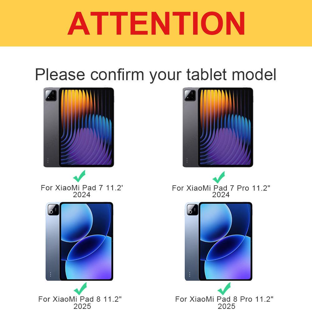 Case for Xiaomi Pad 7/8 Pro/Pad 7/8 11.2 inch ,with Pencil Holder Case Cover Shockproof Cover with Clear Transparent Back Shell