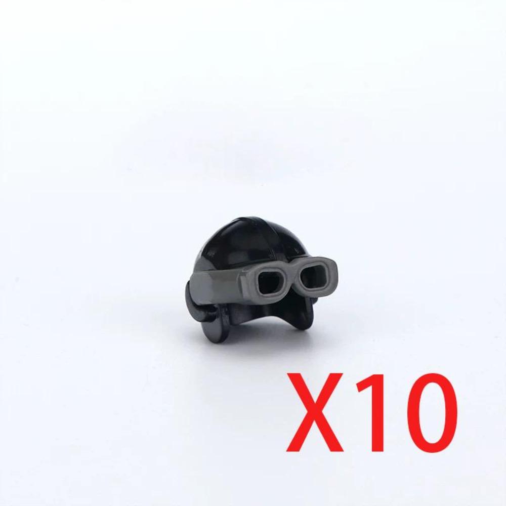 MOC WWII Military Building Blocks Accessories Figure Soldier Ninja Helmet Toy Hat Mini Brick Scarf Mask Knee Pads Gift Toys X027