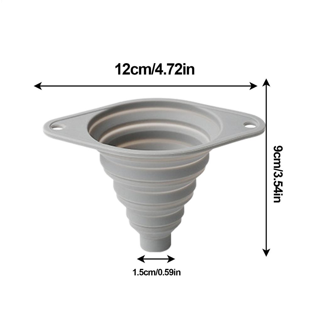 Food Grade Silicone Material Funnel Foldable Portable Telescopic Funnel Drip-proof Edge For Kitchen Use Filling Water Bottles