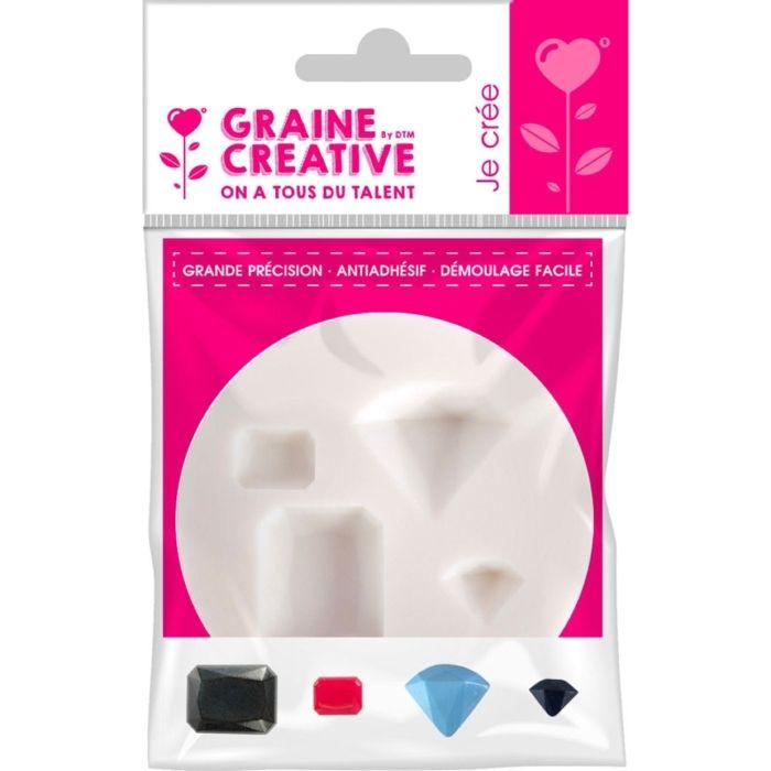 Moule en silicone - Graine Creative - Pierres précieuses - Diamètre 7 cm - Épaisseur 0.9 cm - Mixte