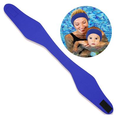 Rekbare Zwemhoofdband Flexibel Duurzaam Neopreen Oorbeschermend Zwemmer Hoofdband L Maat Donkerblauw