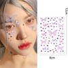 Butterfly Crystal Diamond Sticker Self Adhesive DIY Facial Temporary Tattoos Stickers for Stage Daily Makeup Decorate Supplies