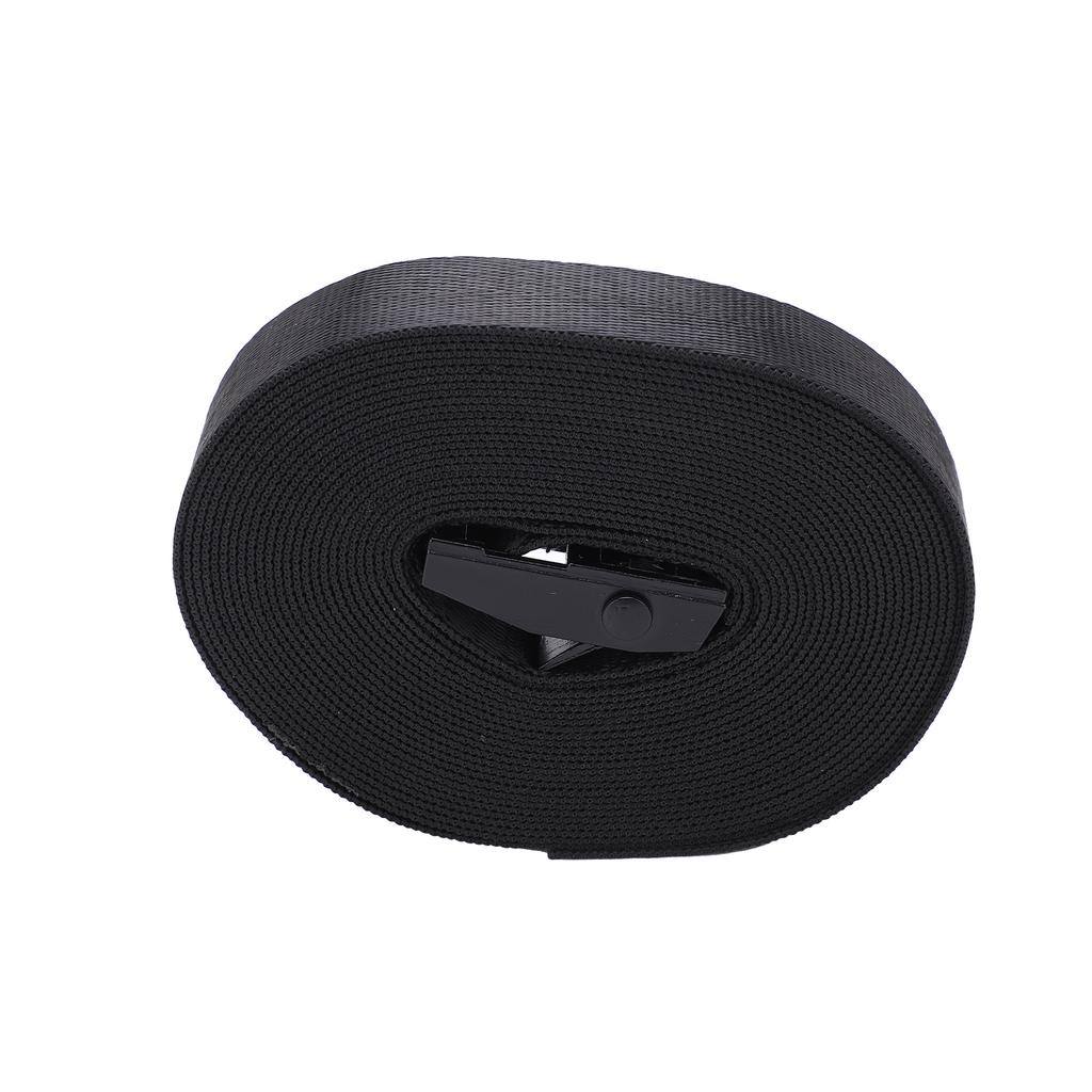 2pcs Tie Down Strap Black Zinc Alloy Press Buckle Bandage 25mm Binding Tightening Rope3 Meter