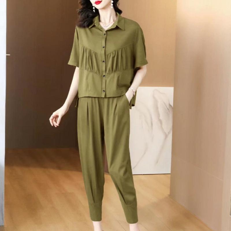 

Premium Plus-Size Summer Cardigan & Harem Shorts Set for Women 4XL жовтий