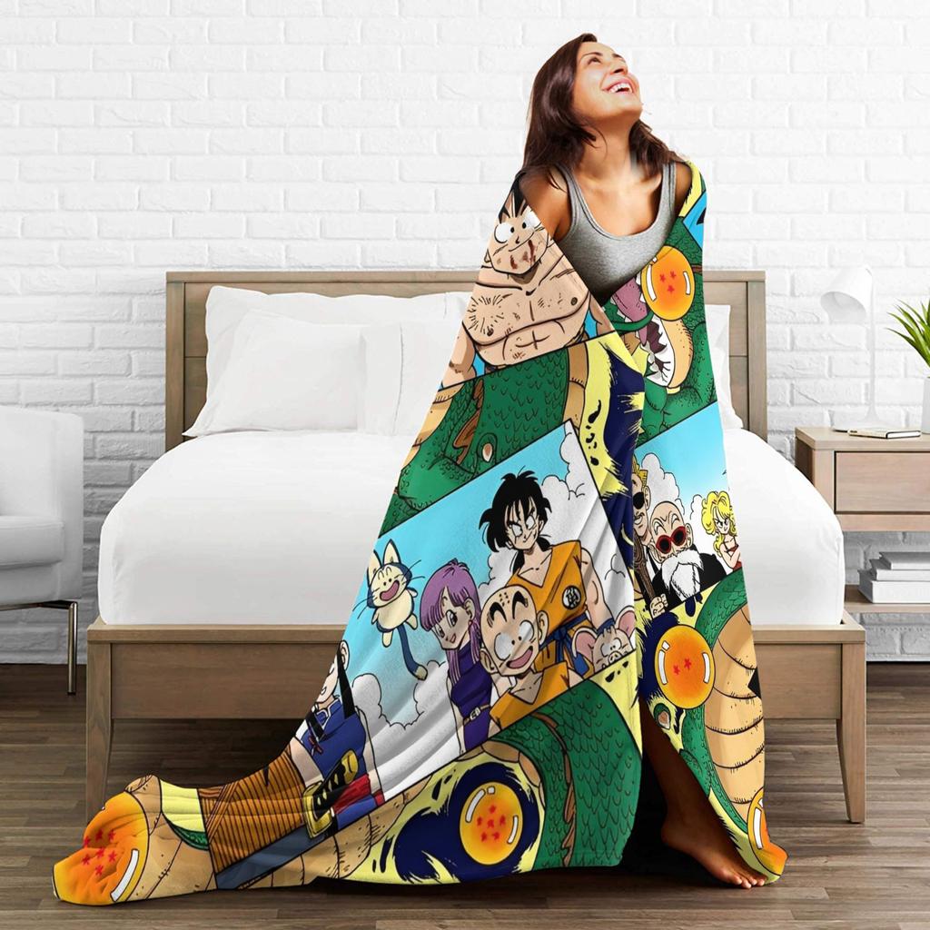 DBZ Voyage Blanket Cartoon Flannel Throw Blankets Bedding Couch Decoration Ultra-Soft Warm Bedsprea,