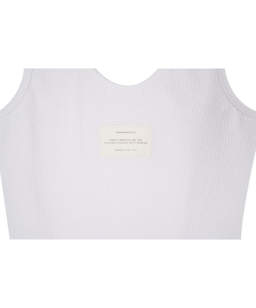 HARDCORE HAPPINESS Patch Layered Vintage Top_White