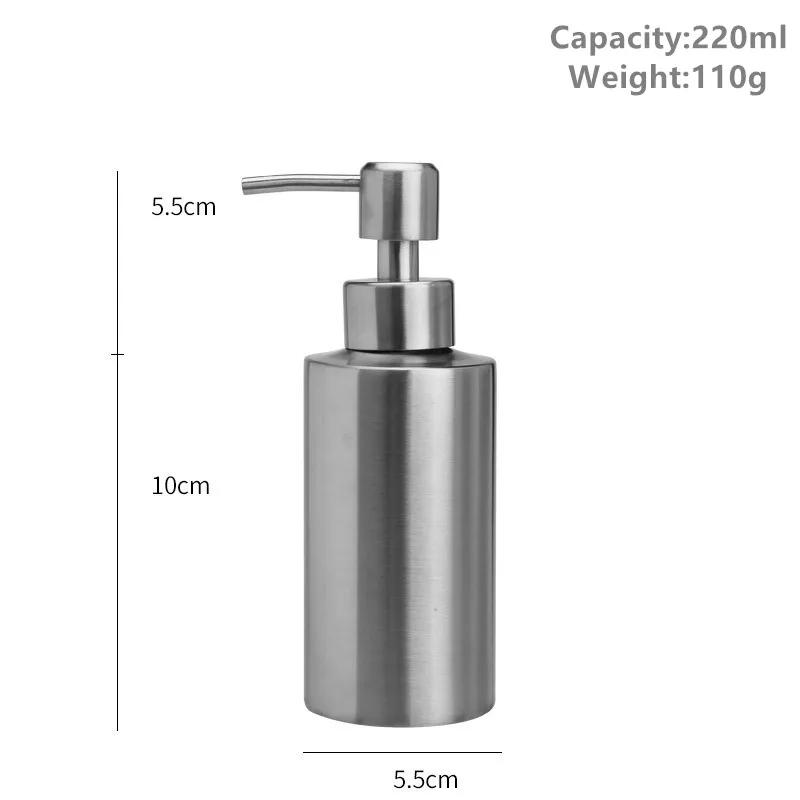 304 Stainless Steel Liquid Soap & Lotion Dispenser Pump -250/350/550ml for Kitchen/Bathroom/Office(Durable, Corrosion-Resistant)