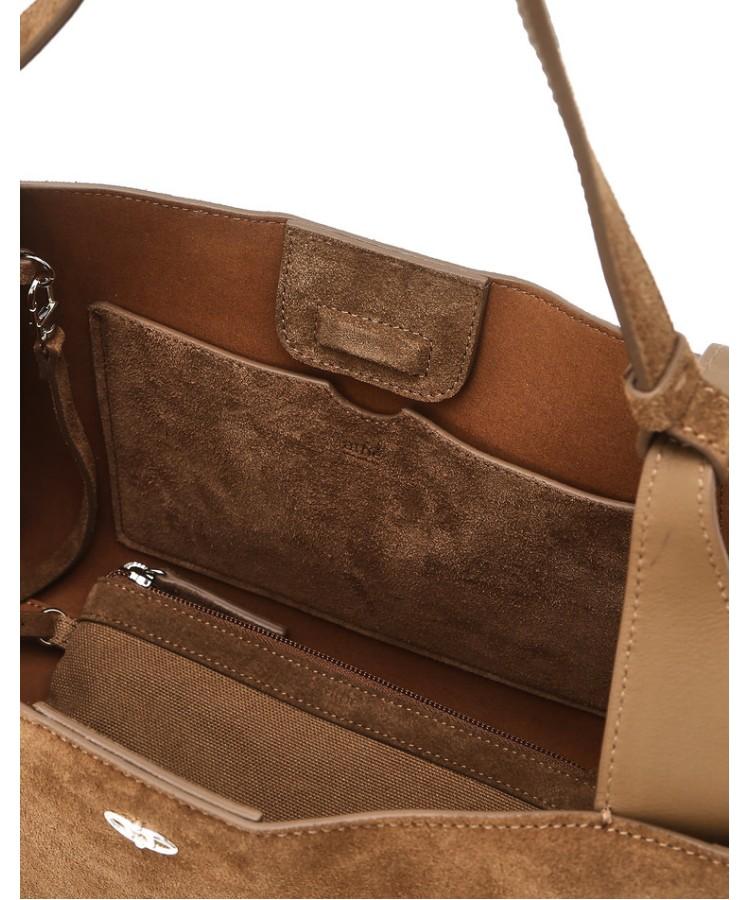 Athe Vanessabruno [Raie] Raie Brown Suede Shoulder Bag L Aaba6E526W2