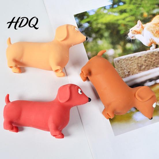 Anxiety Relief Toy Mini Dachshund Squeeze Stress Simulated Dog Fidget Sensory Soft Stretchy Animal Shape Home Office Desk Gadget