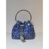 2026 Womens Crystal-Embellished Crossbody Bag Fringe Detail Small Square Shoulder No Top Handle