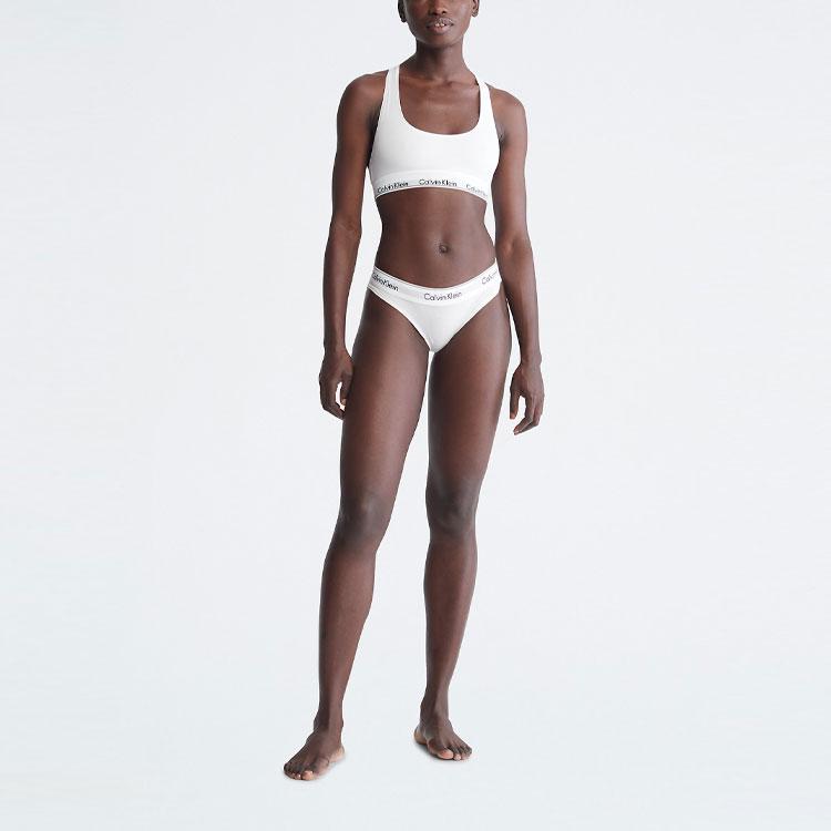 Calvin Klein One-Piece Thin Strap Casual Sports Bra Women Sports Bras White F3785-100