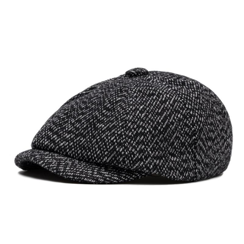 Beretă Bărbați Toamnă Iarnă Gros Călduț Twill Retro Forward Cap British Cap Paintsman's Cap