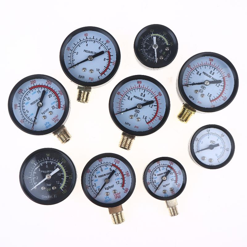 1Pcs Metal 0-25Bar 0-10Bar 0-12Bar Hydraulic Fluid Measuring Instrument Air Compressor Pressure Gauge DIY Accessories