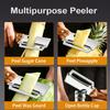 Stainless Steel Kitchen Peeler Green Onion Slicer 3-in-1 Multi-Functional Peeler for Fruits and Vegetables Bottle Opener Peeler