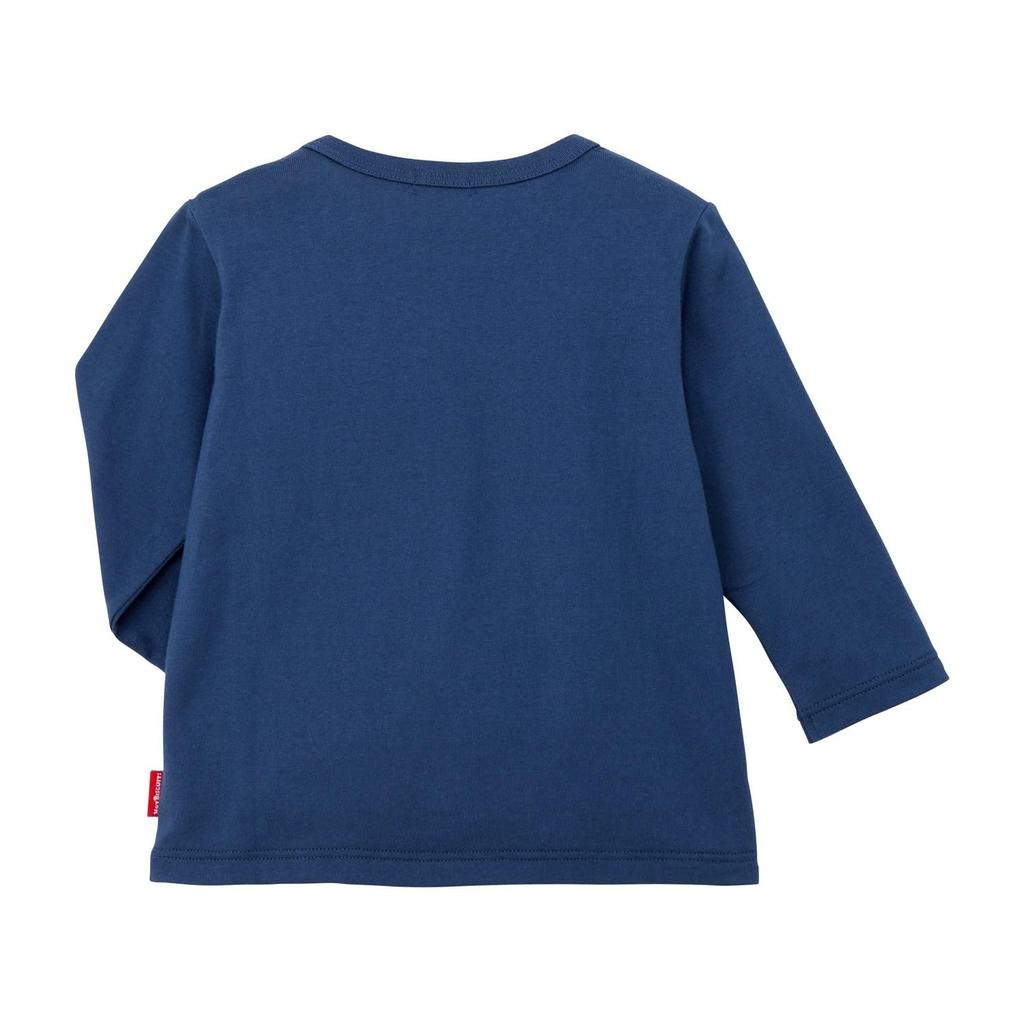 MIKI HOUSE HOT BISCUITS Long Sleeve Navy for Boys and T-Shirt, Blue, 110cm, Girls, 73-5201-147