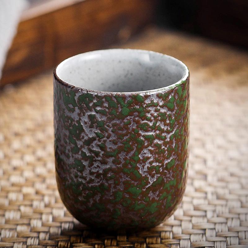 Japanese Retro Ceramic Gongfu Tea and Espresso Cup - Unique Pottery Gift with DIY Logo Option 51-100ML