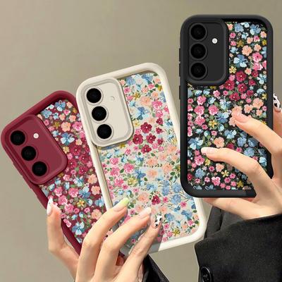 Bellissima Custodia con Motivo Floreale Per Samsung S24 FE S23 Ultra S22 S21 Plus A55 A54 A53 A52 A35 A34 A15 A14 Fiori Antiurto Protezione Obiettivo Copertura Telefono