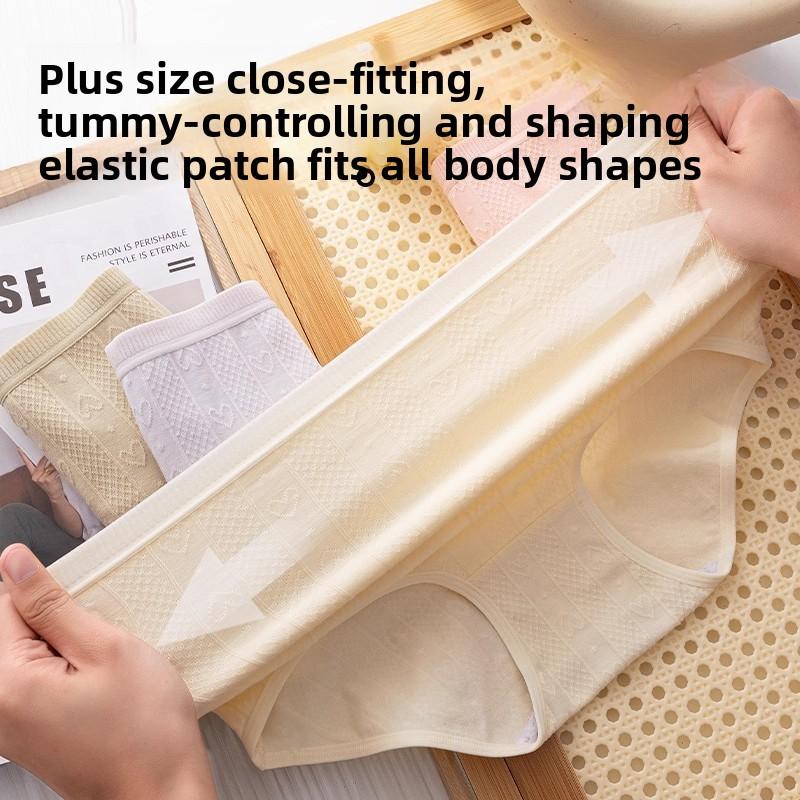 Big Size Women New Pure Cotton Middle Aged Mother High Waist Briefs