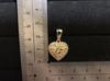 Hip Hop Unique Design Gold Nugget Diamond Cut Heart Shaped Charm Pendant Necklace  for Women/Men Jewelry