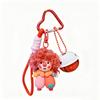 Curly Haired Clown Pvc Keychain With Cartoon Design For Gift And Decoration