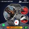 1000mAh Super Capacity Battery Adult Men Smart Watch Flashlight SOS Distress Light 1.85" HD Bluetooth Call Sport Smartwatch