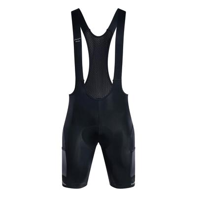 [Santic] Men's Bib Shorts, Cycling Bib Pants, Road Bike, Bicycle, Cycling Wear, Spring/Summer (Black, Size L)