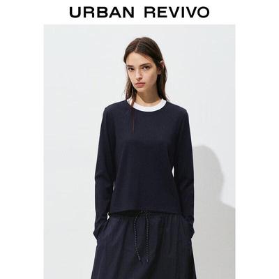 UR Women's Color-block Cotton Long-Sleeve T-Shirt