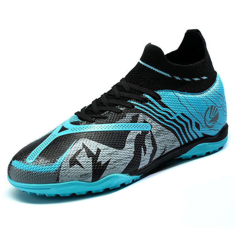 High-Top Football Shoes Tf Broken Nails Artificial Turf Ag Nails Leather Feet Boys And Girls Children And Adolescents Students Training Shoes