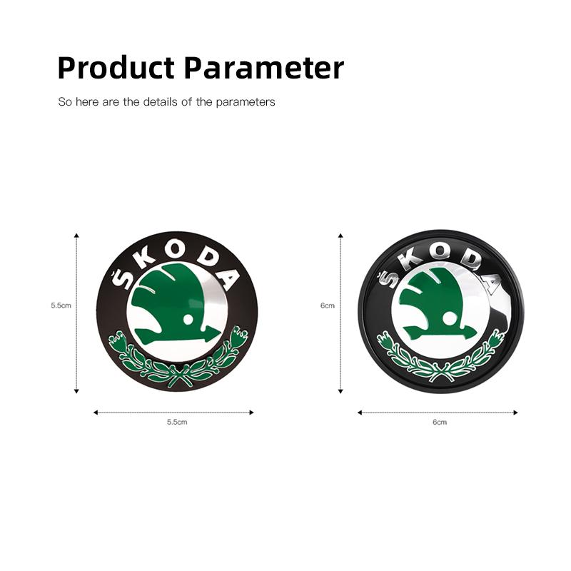 AAAAP1 4 Stück 55/65mm Auto Radnabenkappen Emblem Abdeckungen Für Skoda Octavia Superb Rapid Kodiaq Karoq Fabia Kamiq Enyaq Citigo Vision