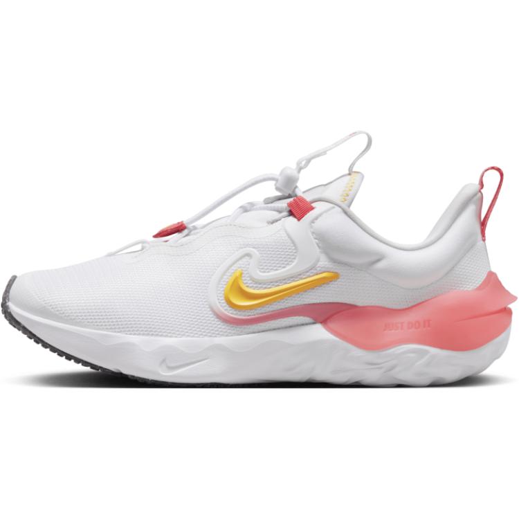 

Nike Run Flow GS Slip Resistant Anti Kick Slip Resistant Anti Kick Low top Kids Running Shoes White Pink Teenagers DR0472-100 35.5