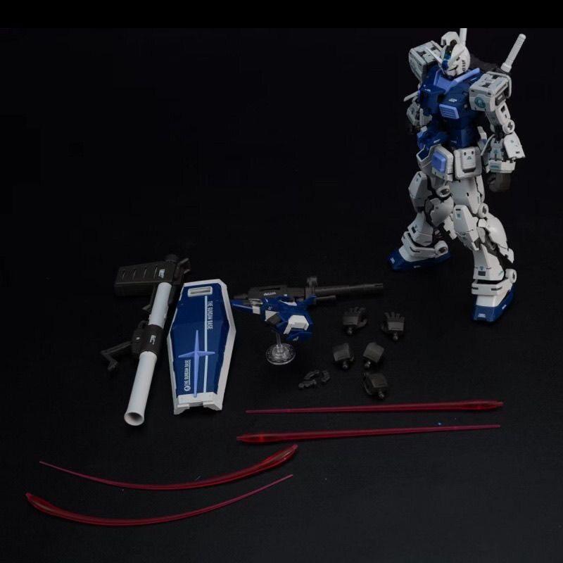 RG 1/100 RX-78-2 Gunpla Yuanzu Base Limited Color Magnetic LED Eyes Explosive Armor Model Kit Action Figure Assembly Toy Gifts