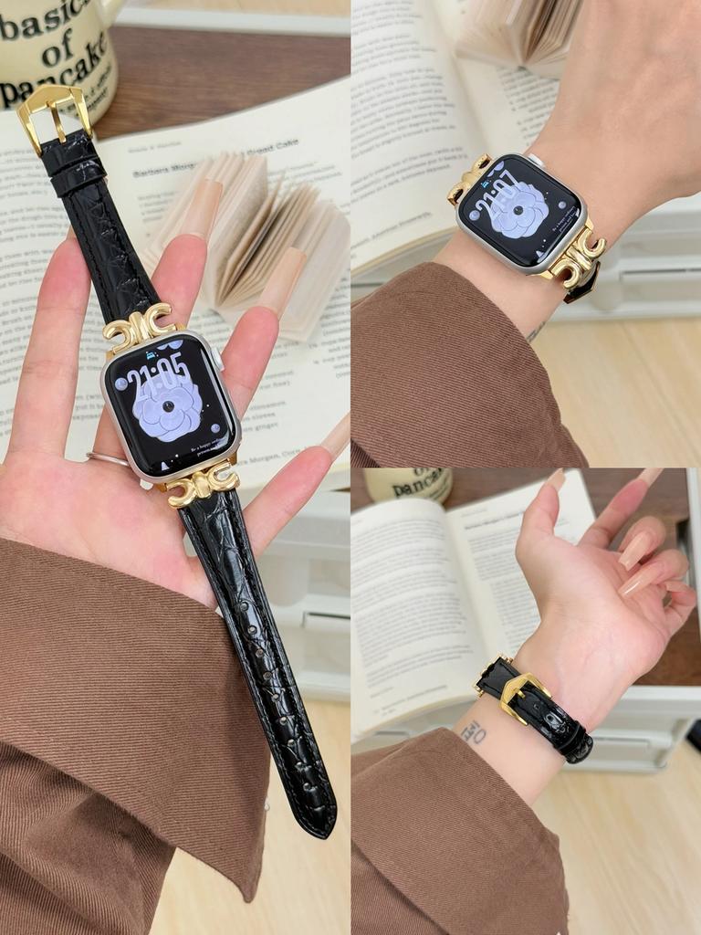 Nice Leather loop Correa For Apple Watch band Series Ultra 11/10/9/8/7/6/5/4/3/2 38mm 40mm 41mm 42mm 44mm 45mm 46mm 49mm Strap