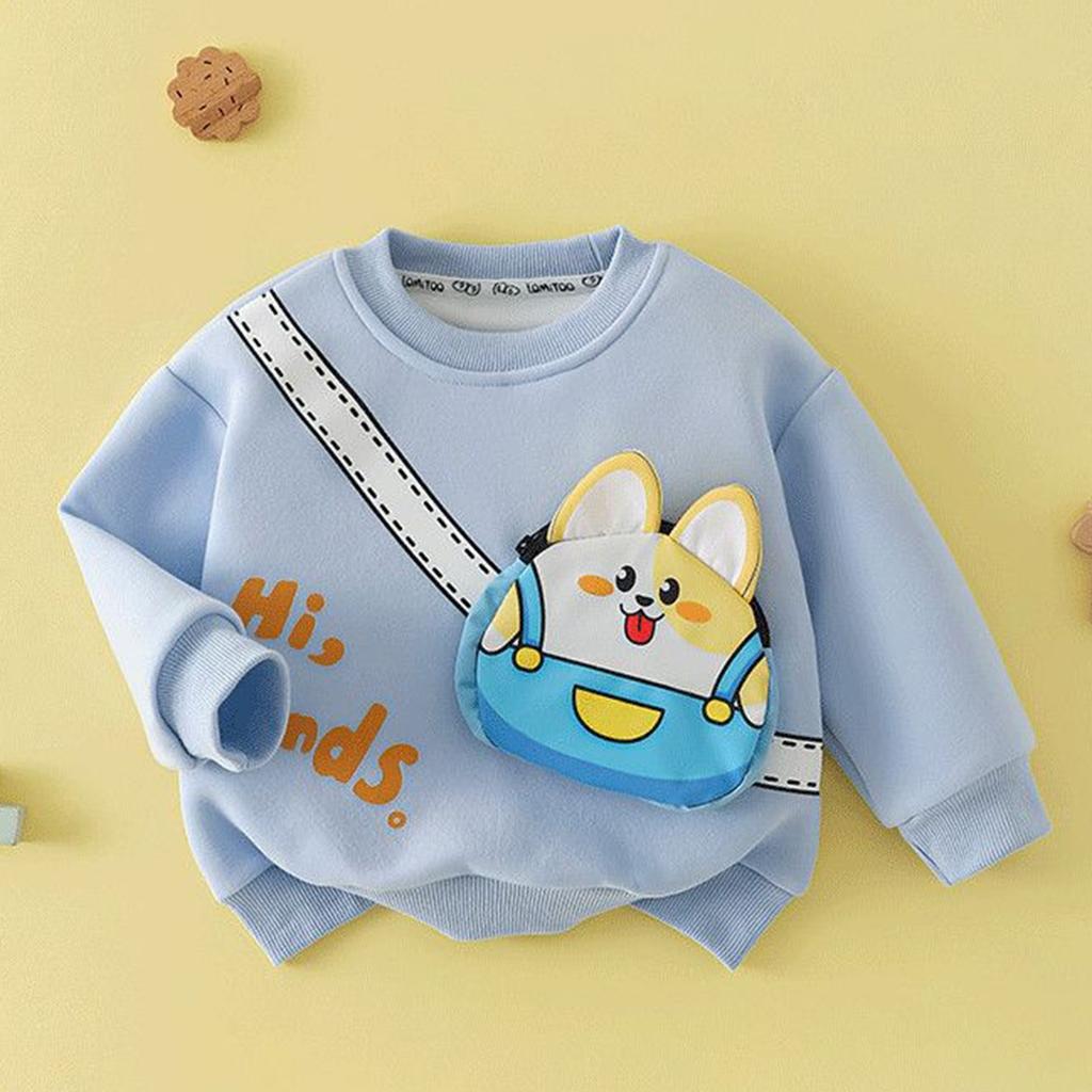 Kids Boys Girls Long Sleeve T-Shirt Casual Comfortable Layering Top with 3D Print for Everyday Wear